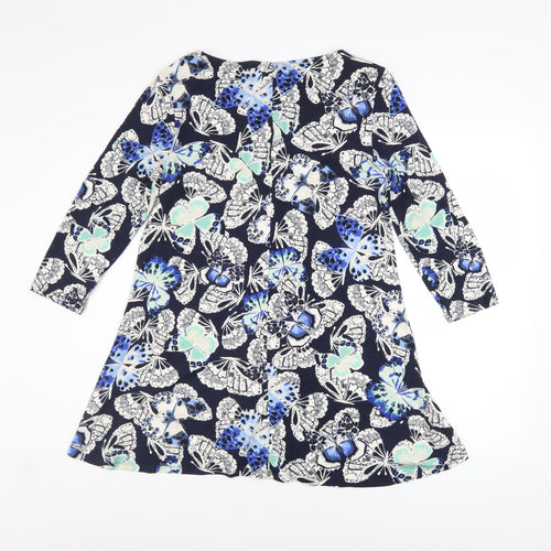 Marks and Spencer Womens Blue Butterfly Tunic Blouse Size 12