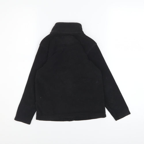 Regatta Girls Black Fleece Full Zip Mid-Length Jacket 5-6 Years Outdoor