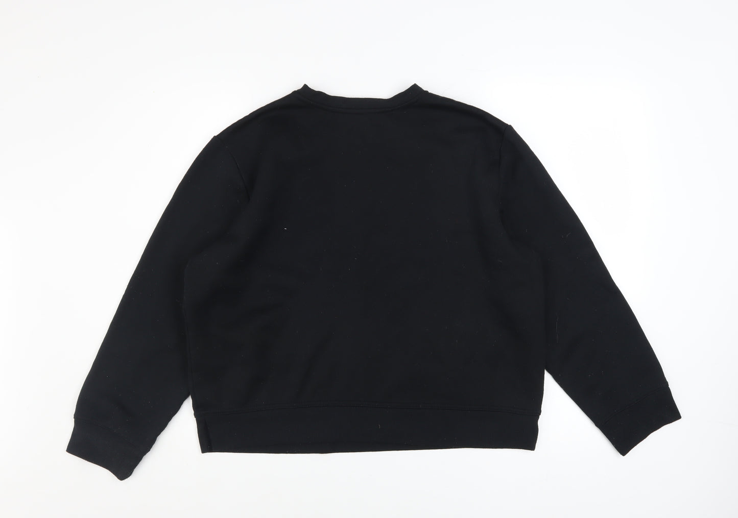 GAP Women Black XL Pullover Sweatshirt with Logo Print