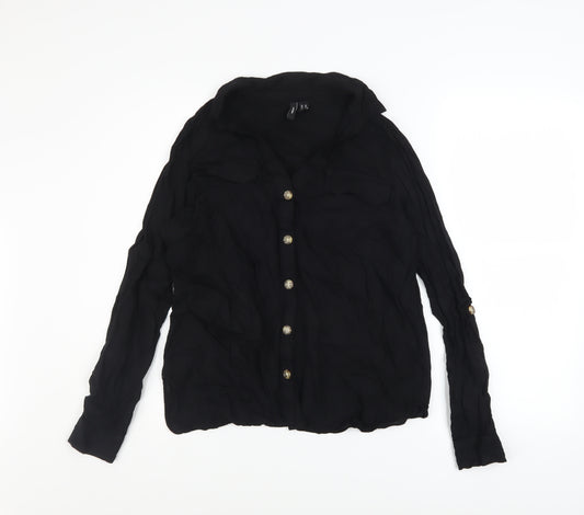 Vero Moda Women’s Black Chiffon Long Sleeve Button Blouse XS