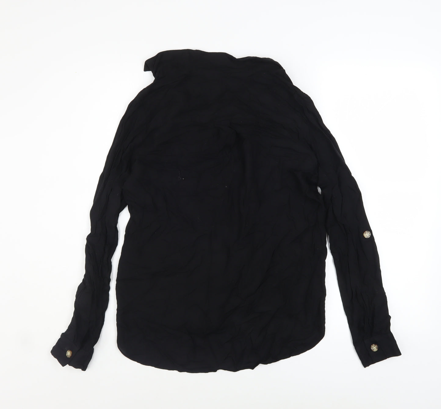 Vero Moda Women’s Black Chiffon Long Sleeve Button Blouse XS