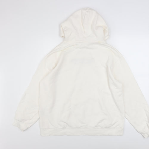H&M Women Ivory Pullover Hoodie The Hamptons Graphic Size 12