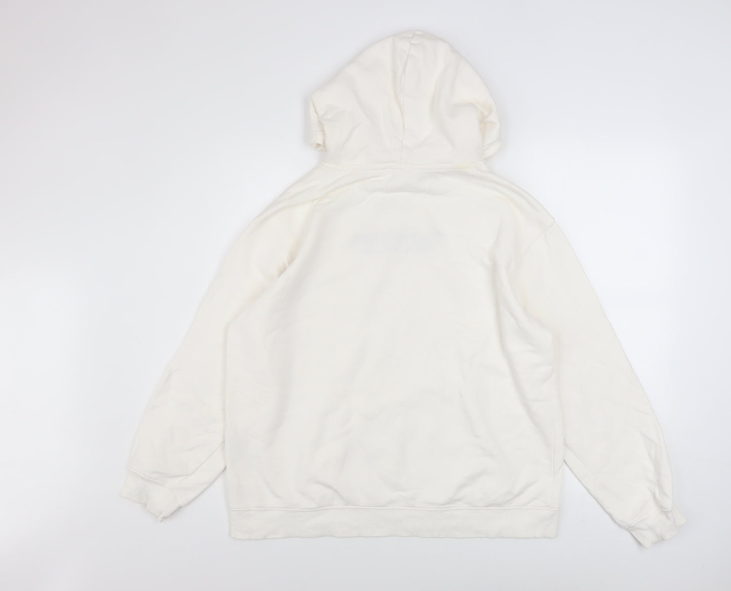 H&M Women Ivory Pullover Hoodie The Hamptons Graphic Size 12
