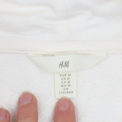 H&M Women Ivory Pullover Hoodie The Hamptons Graphic Size 12