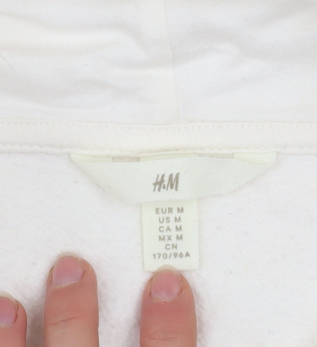 H&M Women Ivory Pullover Hoodie The Hamptons Graphic Size 12