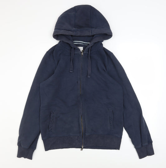 Fat Face Women's Navy Full Zip Hoodie Size 16 Cotton Blend