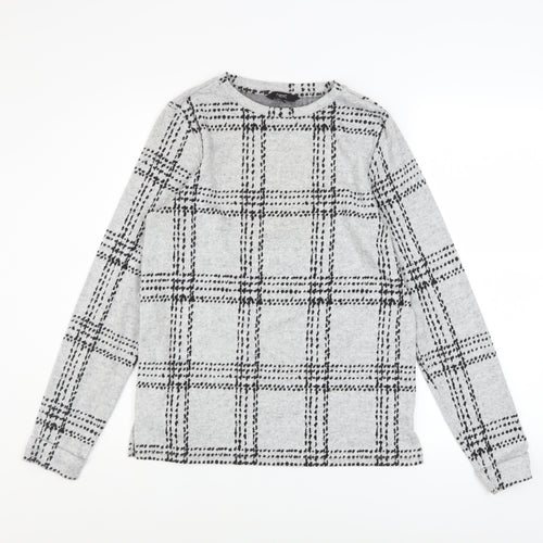 Next Women’s Grey Check Pullover Sweatshirt UK 8