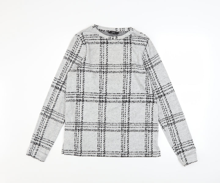 Next Women’s Grey Check Pullover Sweatshirt UK 8