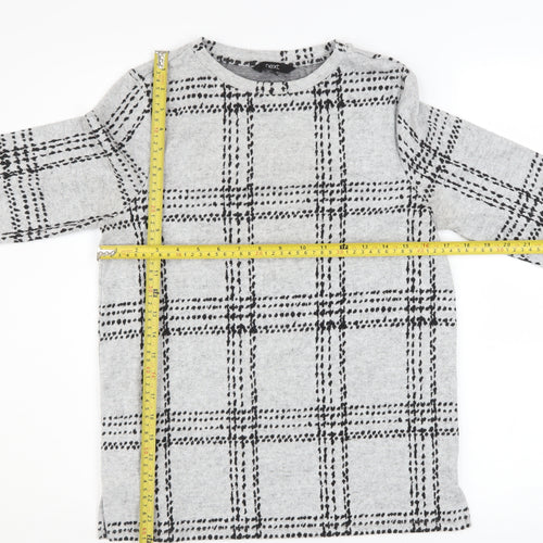 Next Women’s Grey Check Pullover Sweatshirt UK 8