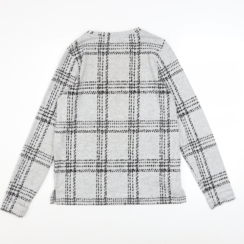 Next Women’s Grey Check Pullover Sweatshirt UK 8