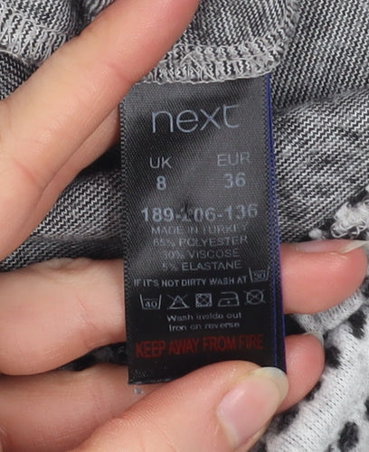Next Women’s Grey Check Pullover Sweatshirt UK 8