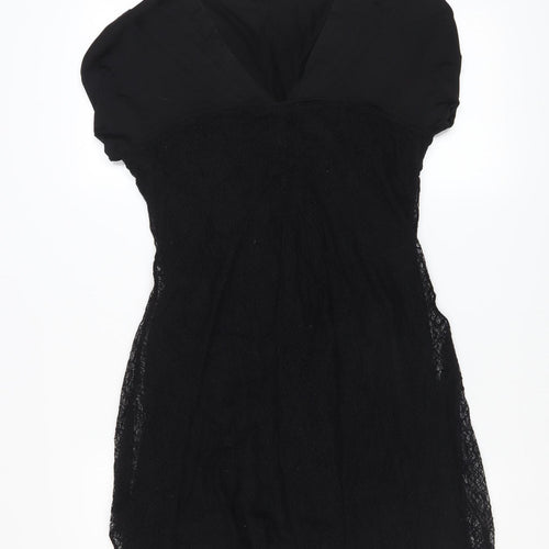Didier Parakian Women’s Black Short Lace Shift Dress Size 14