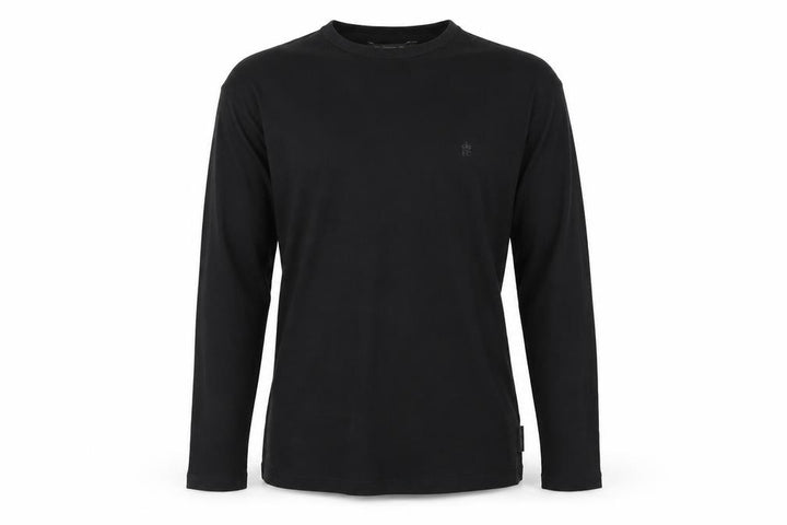 French Connection Men's Black Cotton Long Sleeve Crew Neck Top Size L