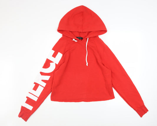 New Look Women's Red Pullover Hoodie Fierce Graphic Small