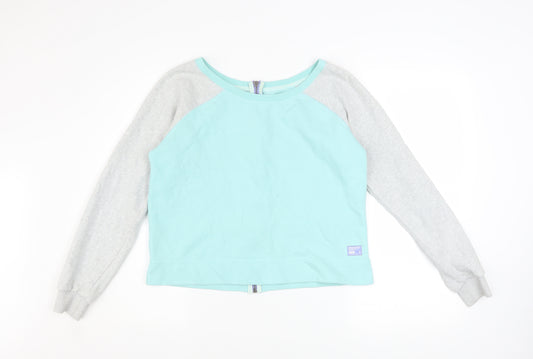 Superdry Women’s Blue & Grey Full Zip Sweatshirt XS Cotton Blend