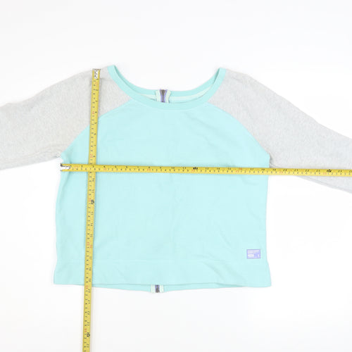 Superdry Women’s Blue & Grey Full Zip Sweatshirt XS Cotton Blend