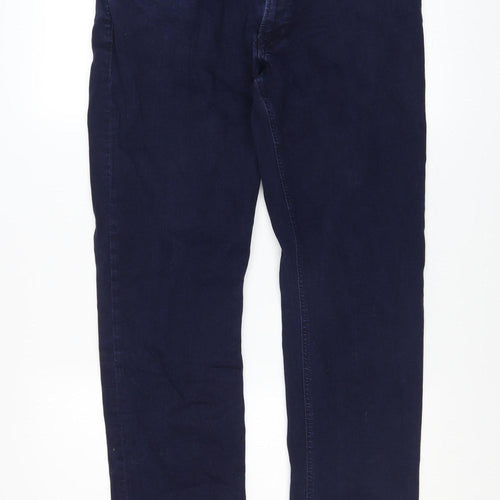 Remus Uomo Mens Navy Slim Jeans Size 36R Cotton Blend Denim