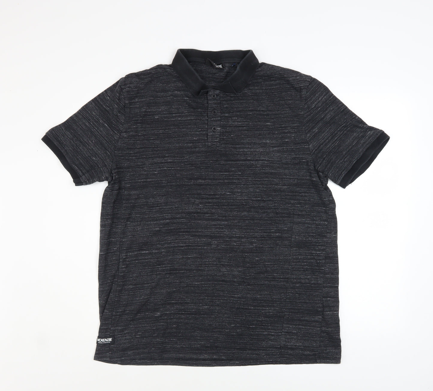 McKenzie Men's Black XL Polo Shirt Regular Fit Casual Top