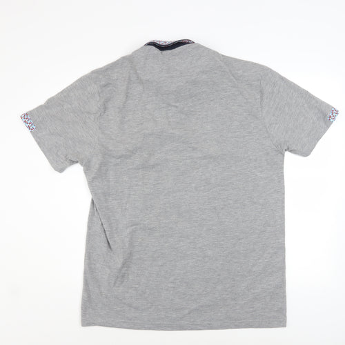 Swade Men’s Grey 2XL Regular Fit Collared Short Sleeve Polo Shirt
