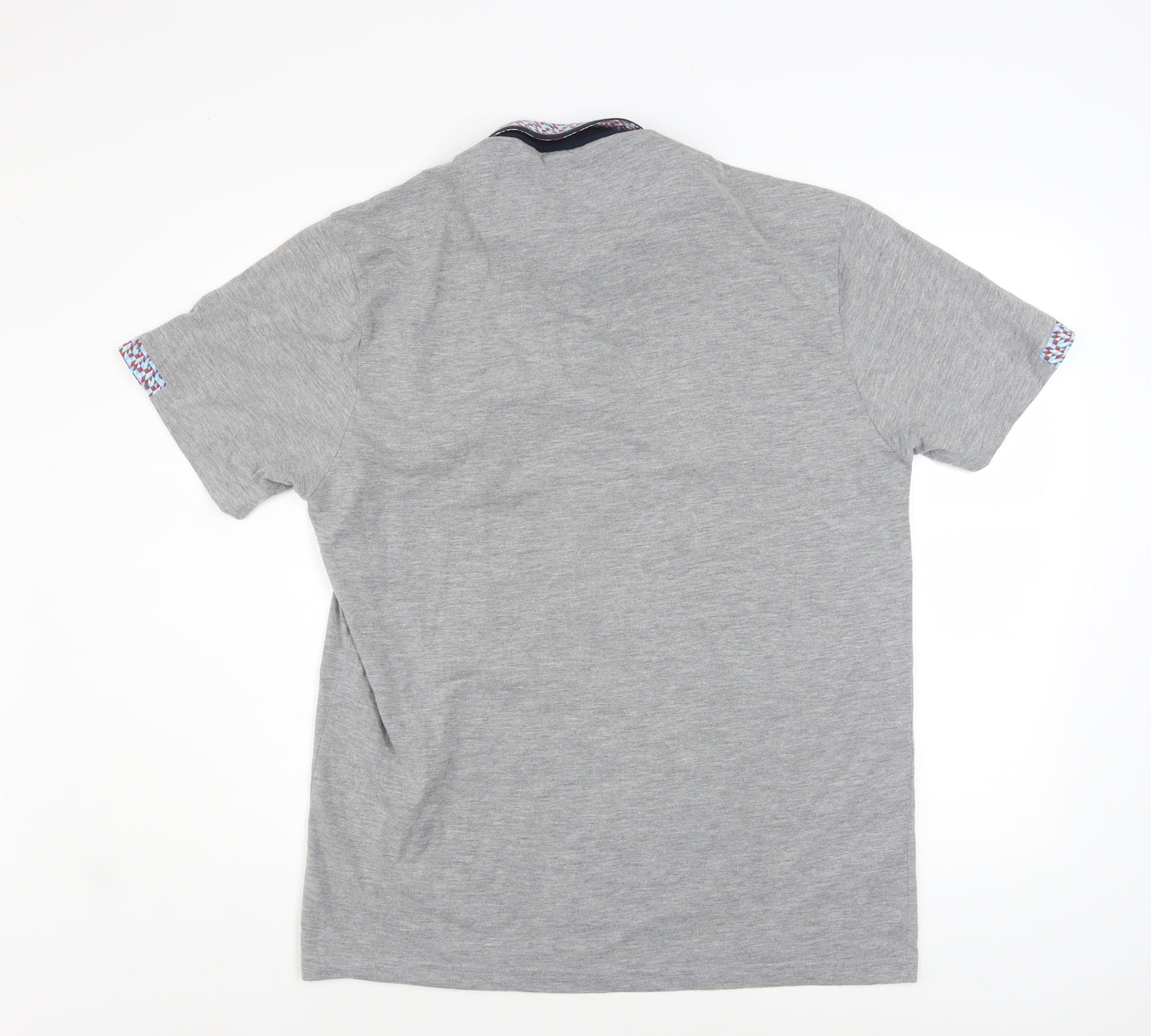 Swade Men’s Grey 2XL Regular Fit Collared Short Sleeve Polo Shirt