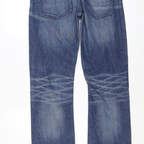 French Connection Men's Blue 32x32 Regular Fit Straight Denim Jeans