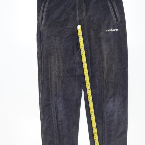 Carhartt Men's Grey Velour Jogger XS Activewear Tapered Trousers