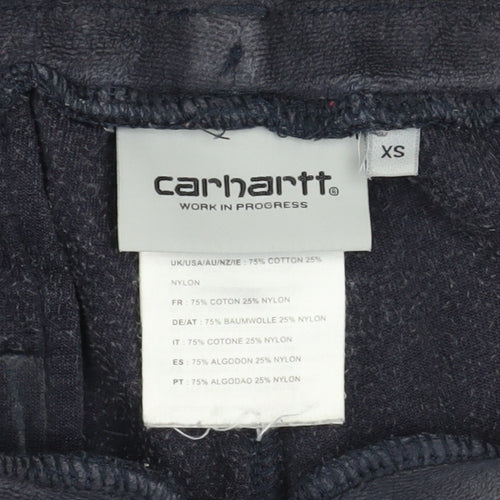 Carhartt Men's Grey Velour Jogger XS Activewear Tapered Trousers