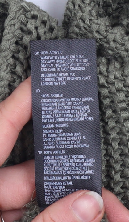 Nine by Savannah Miller Women’s Green Cold Shoulder Knit Jumper Size 12
