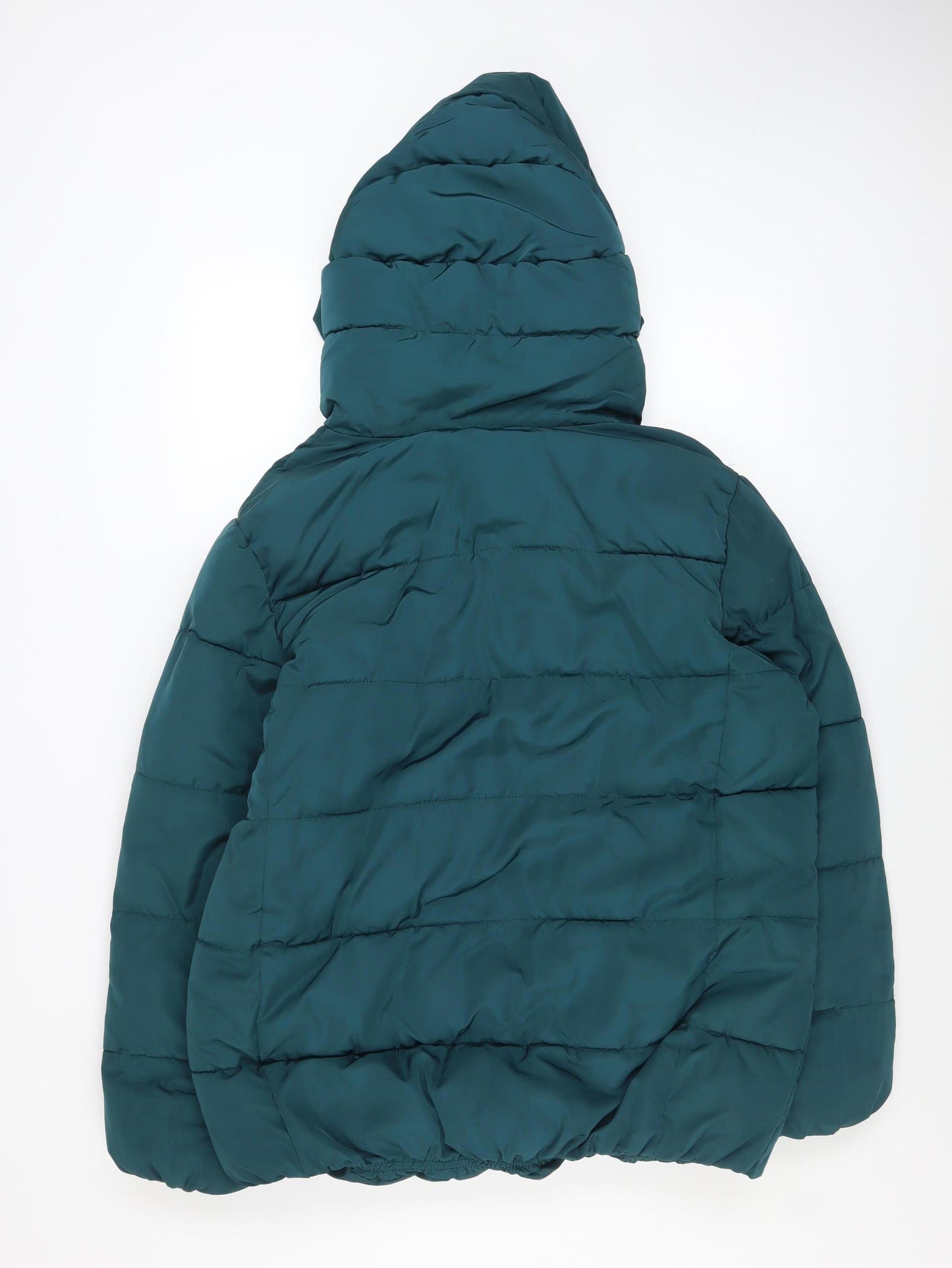 Roman Women’s Green Hooded Puffer Jacket Size 16 Quilted Winter Coat