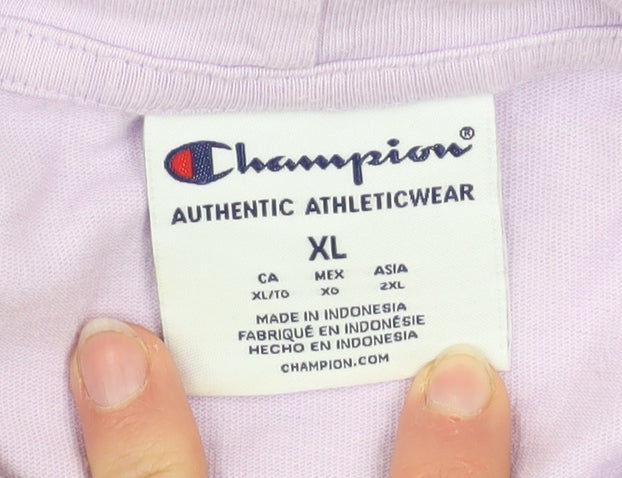 Champion Women’s Lilac Pullover Hoodie XL Cotton Athleticwear