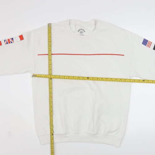 Urban Outfitters Mens White M Pullover Flag Graphic Sweatshirt