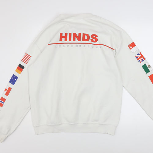 Urban Outfitters Mens White M Pullover Flag Graphic Sweatshirt