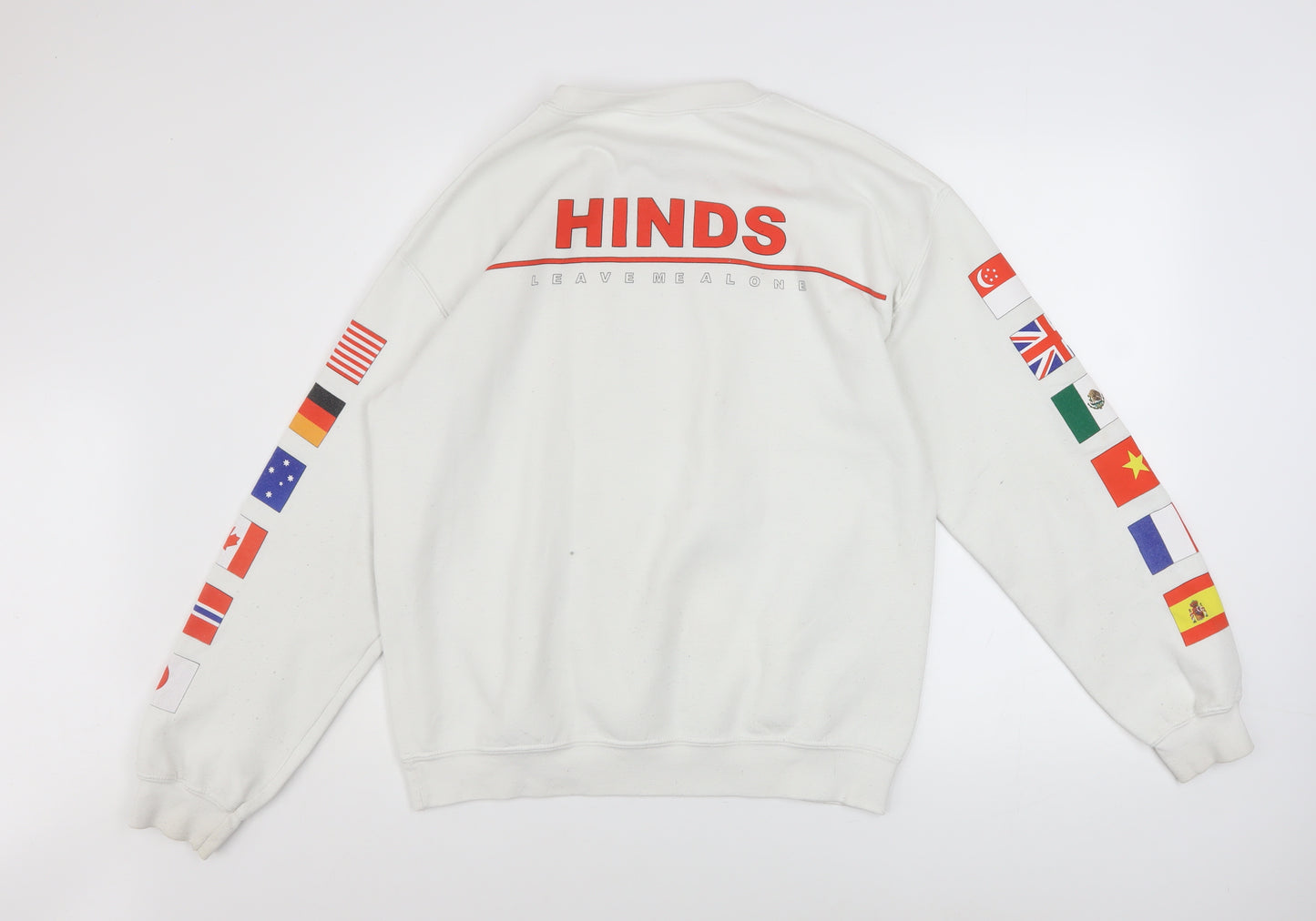 Urban Outfitters Mens White M Pullover Flag Graphic Sweatshirt