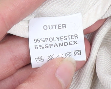 Cutie Women's Beige 3/4 Sleeve Open Blazer Size M