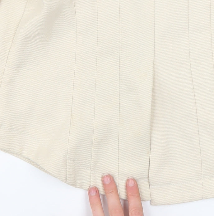 Cutie Women's Beige 3/4 Sleeve Open Blazer Size M