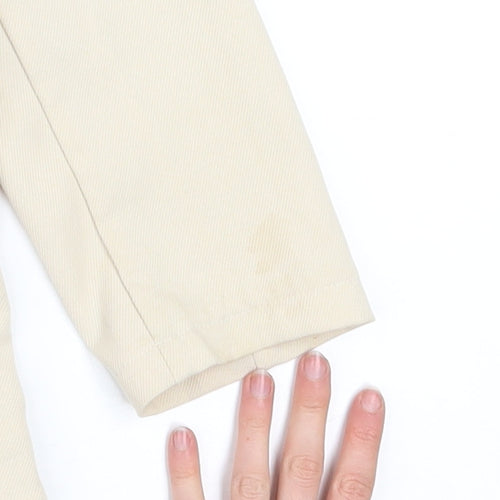 Cutie Women's Beige 3/4 Sleeve Open Blazer Size M