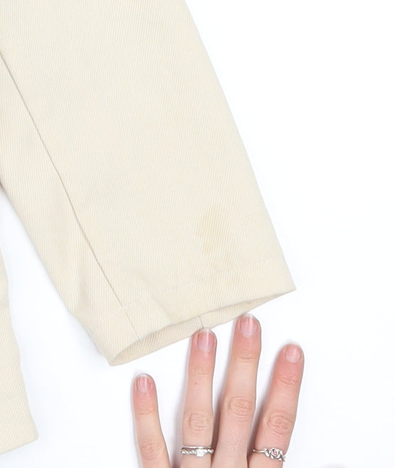 Cutie Women's Beige 3/4 Sleeve Open Blazer Size M