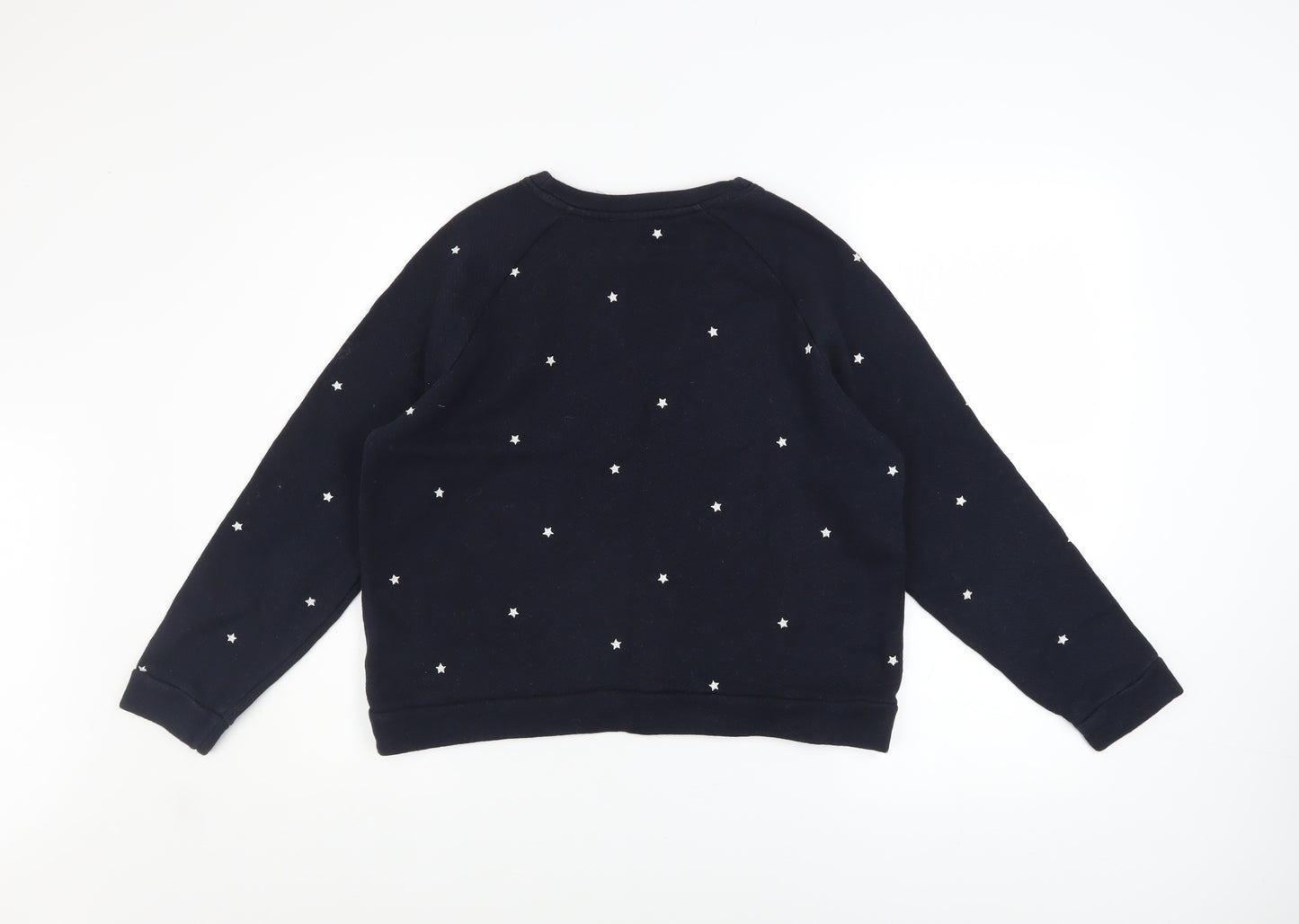 The White Company Women Navy Cotton Star Print Sweatshirt Size 12