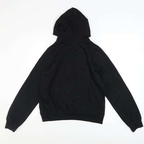 H&M Girls Black Billie Eilish Pullover Hoodie 12-14 Years Fleece Cotton Blend