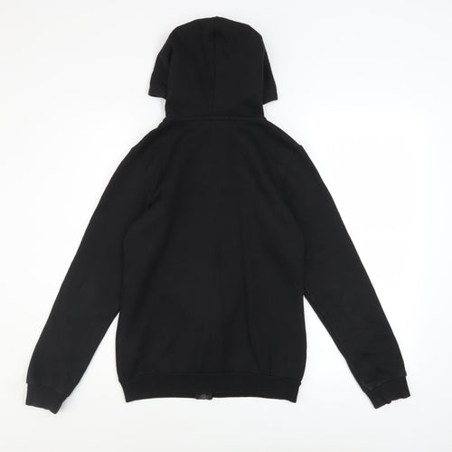 Puma Boys Black Full Zip Hoodie 13-14 Years Fleece Casual Sweatshirt