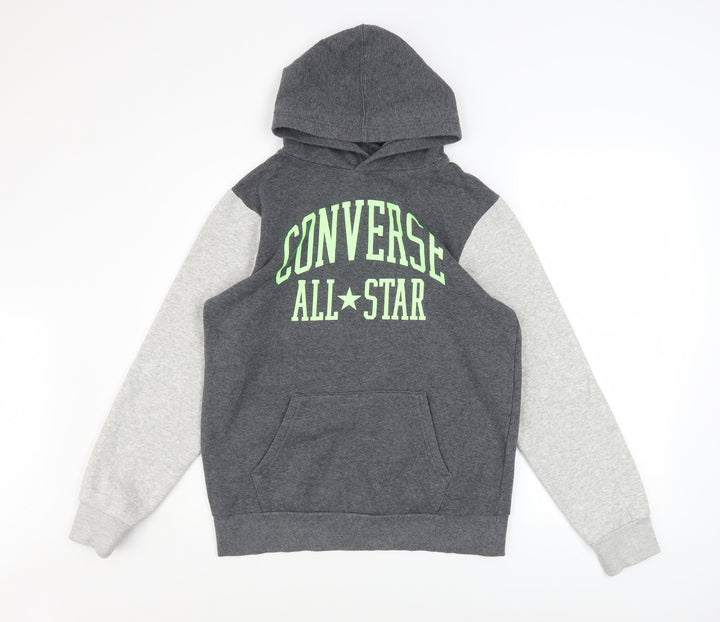 Converse Boys Grey Pullover Hoodie XL 13-15 Years Fleece All Star Logo