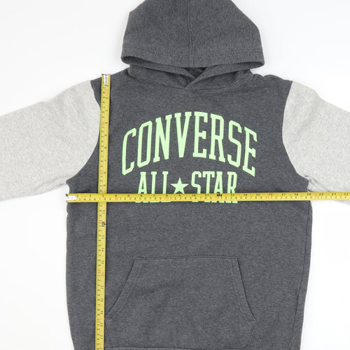 Converse Boys Grey Pullover Hoodie XL 13-15 Years Fleece All Star Logo