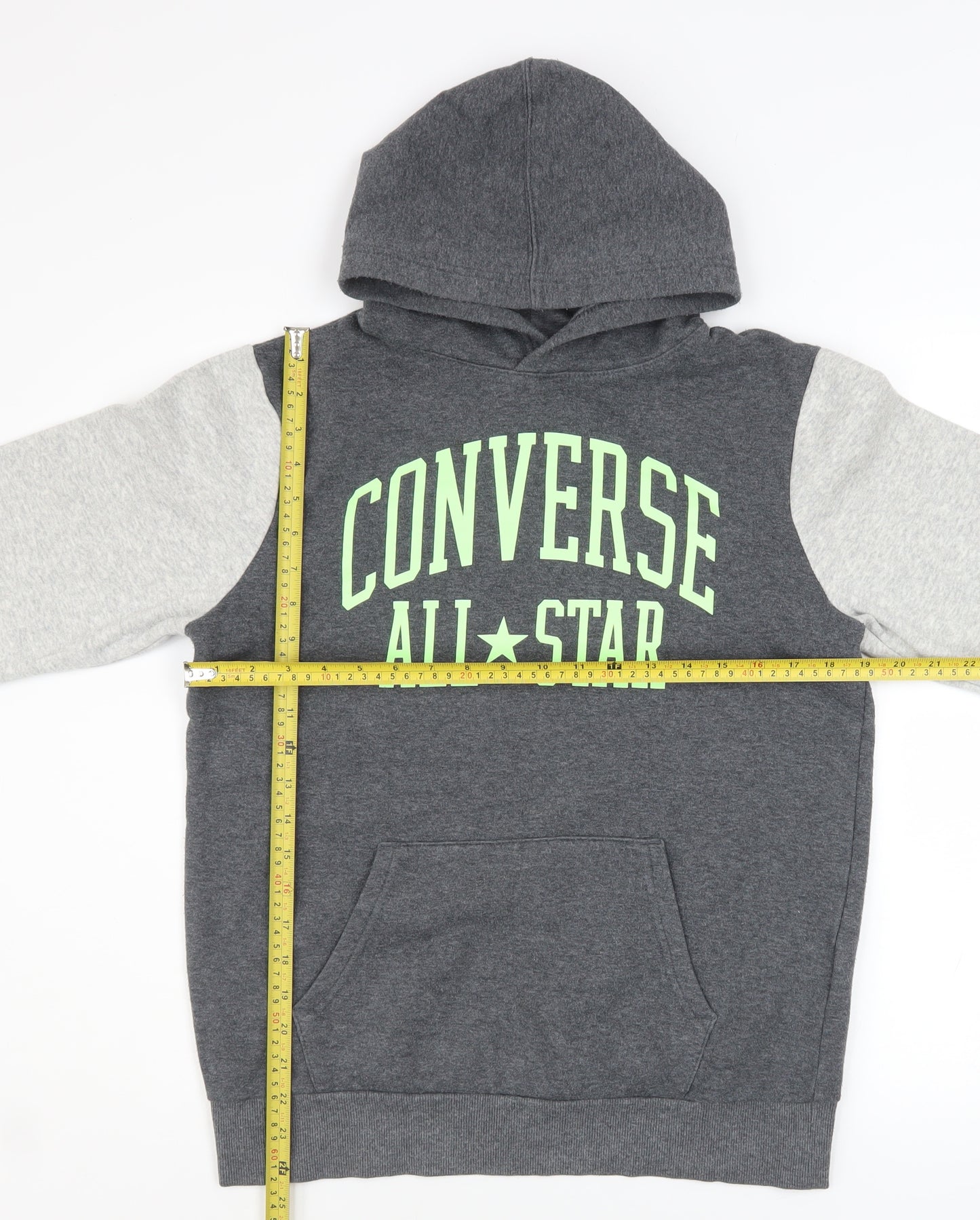 Converse Boys Grey Pullover Hoodie XL 13-15 Years Fleece All Star Logo