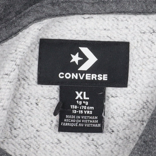 Converse Boys Grey Pullover Hoodie XL 13-15 Years Fleece All Star Logo