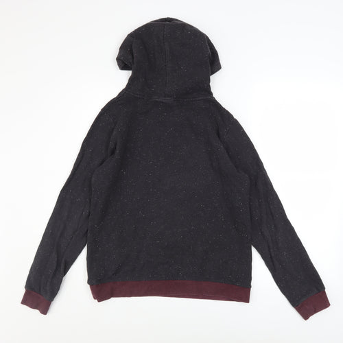 Harry Potter Women Black Hoodie Size 10 Hogwarts Crest Cotton Blend