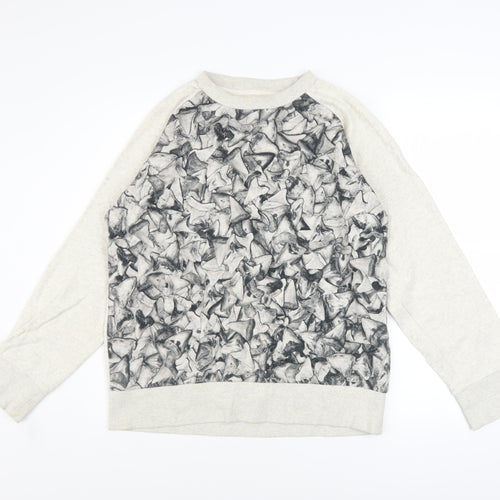 Christopher Raeburn Men's Beige Graphic Print Cotton Sweatshirt M