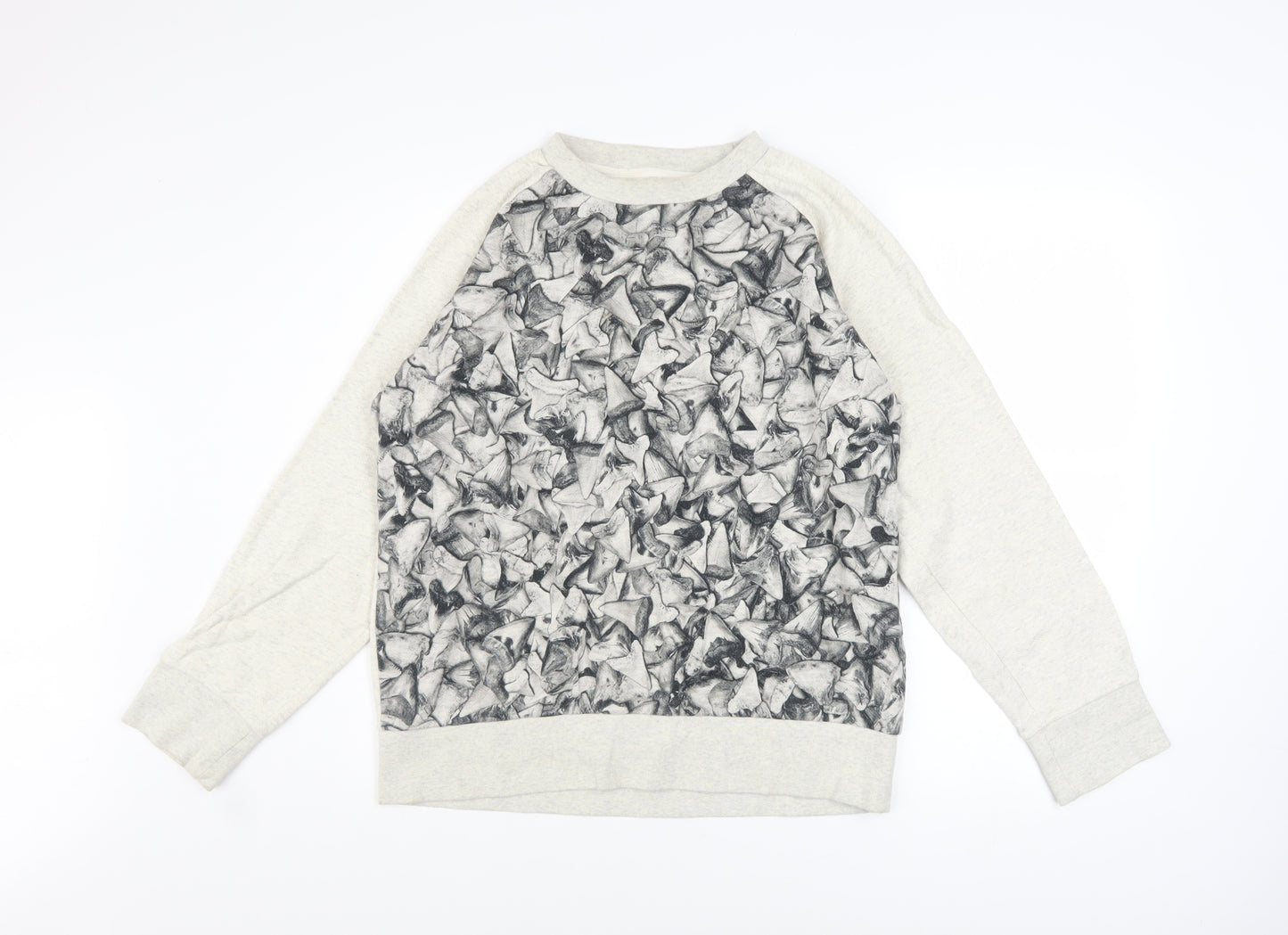 Christopher Raeburn Men's Beige Graphic Print Cotton Sweatshirt M