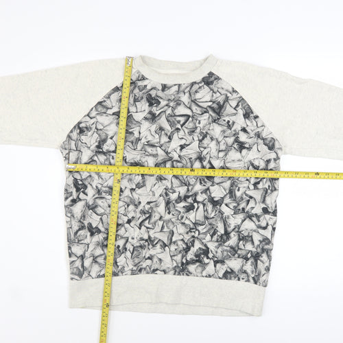 Christopher Raeburn Men's Beige Graphic Print Cotton Sweatshirt M