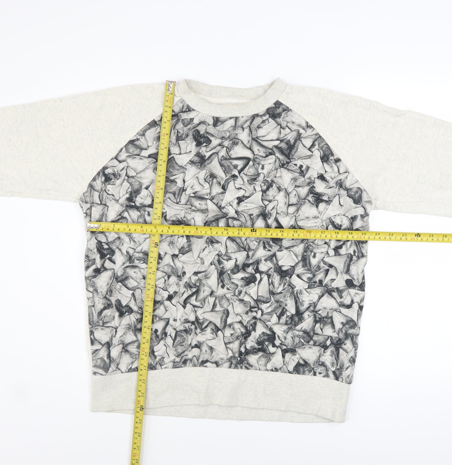 Christopher Raeburn Men's Beige Graphic Print Cotton Sweatshirt M