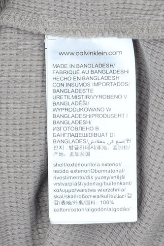 Calvin Klein Jeans Men's Beige Cotton Crew Neck Sweatshirt M